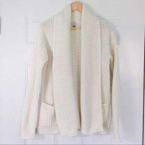 Chunky Knit Cream Cardigan Sweater